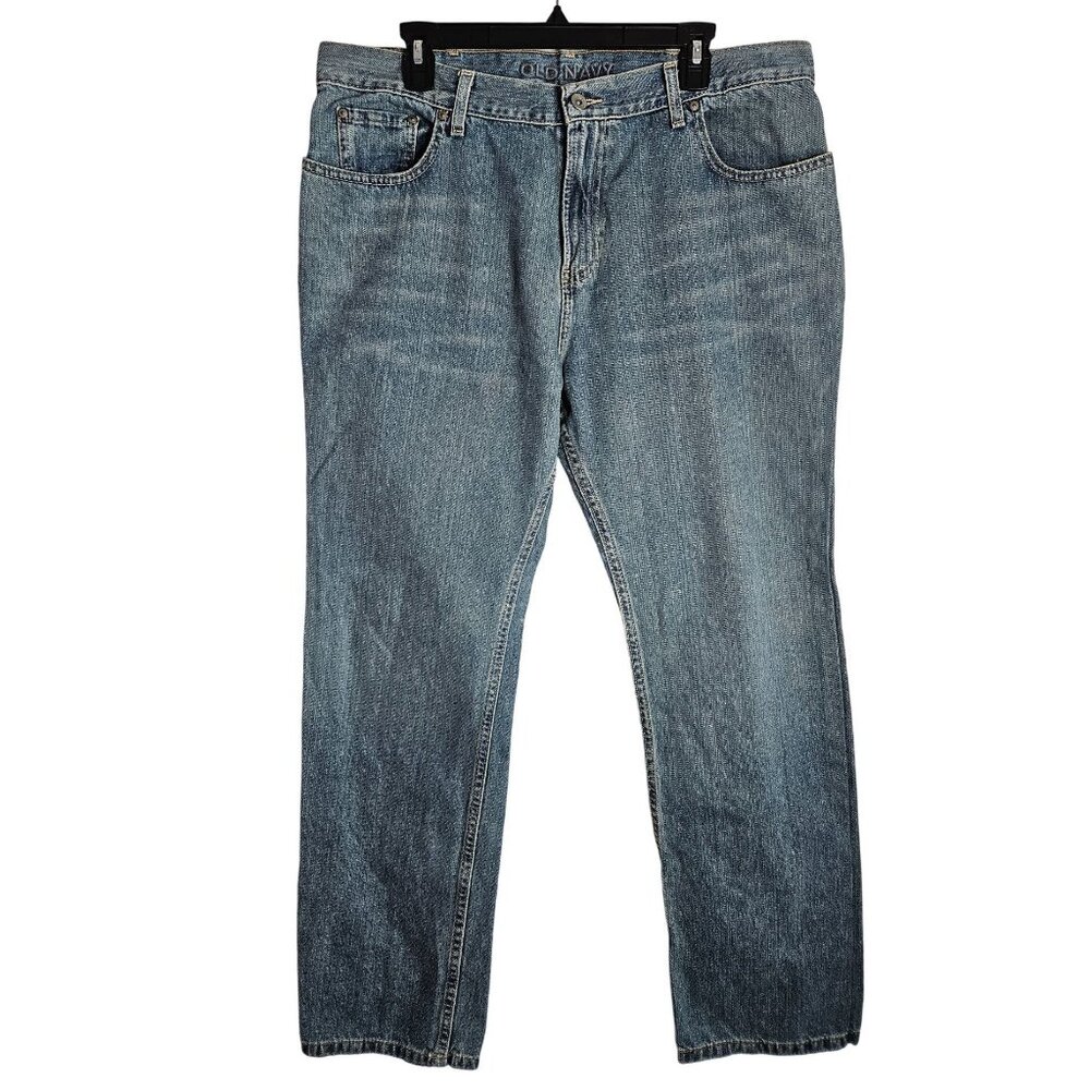 Old Navy Mens 2008 Boot-Cut Jeans 36x32 Denim Blue Y2K Casual Wear